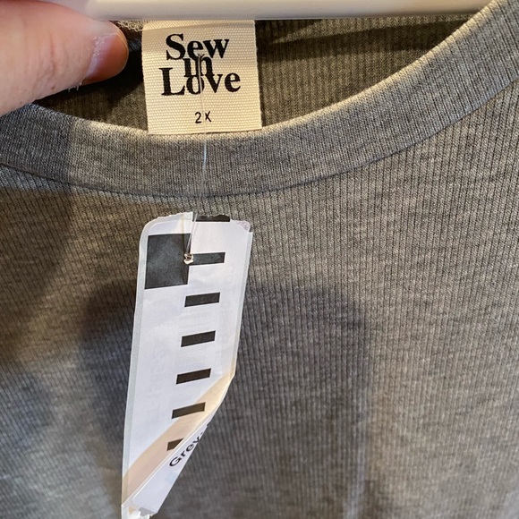 NWT Sew In Love Ribbed Ruffle Tank Grey Size 2X - Picture 4 of 9